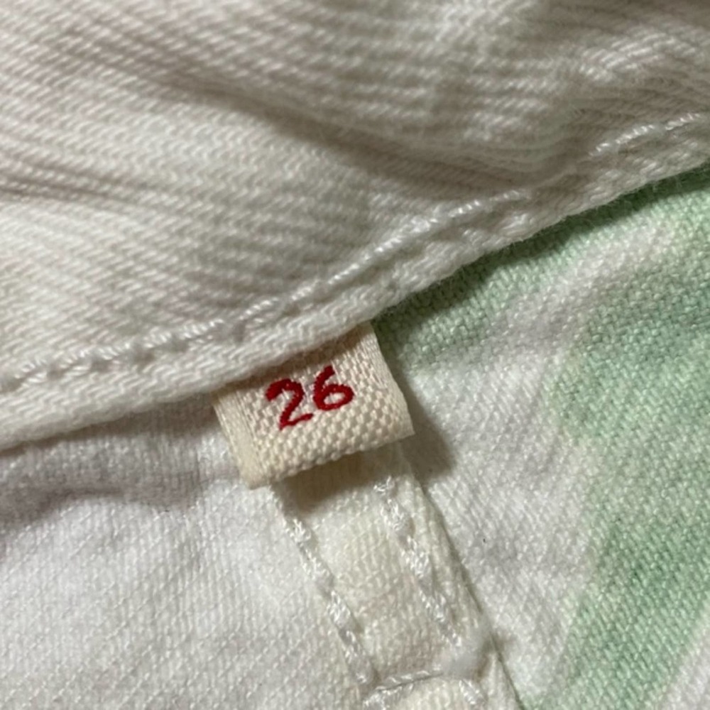 Levi’s Premium Denim Young Blood High Rise Tie Dye Button Fly Skirt 26 - Picture 7 of 9